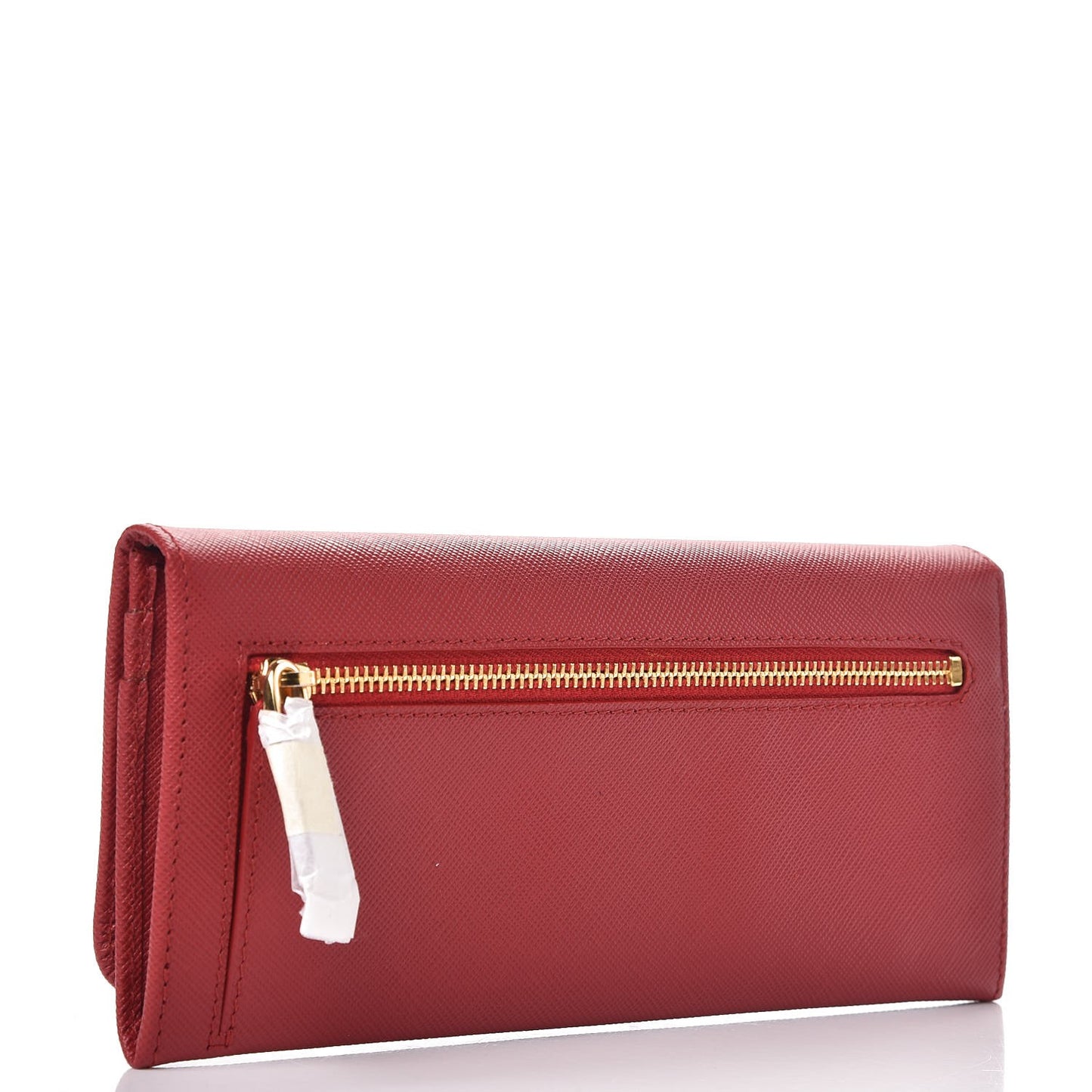 Saffiano Metal Continental Flap Wallet Fuoco