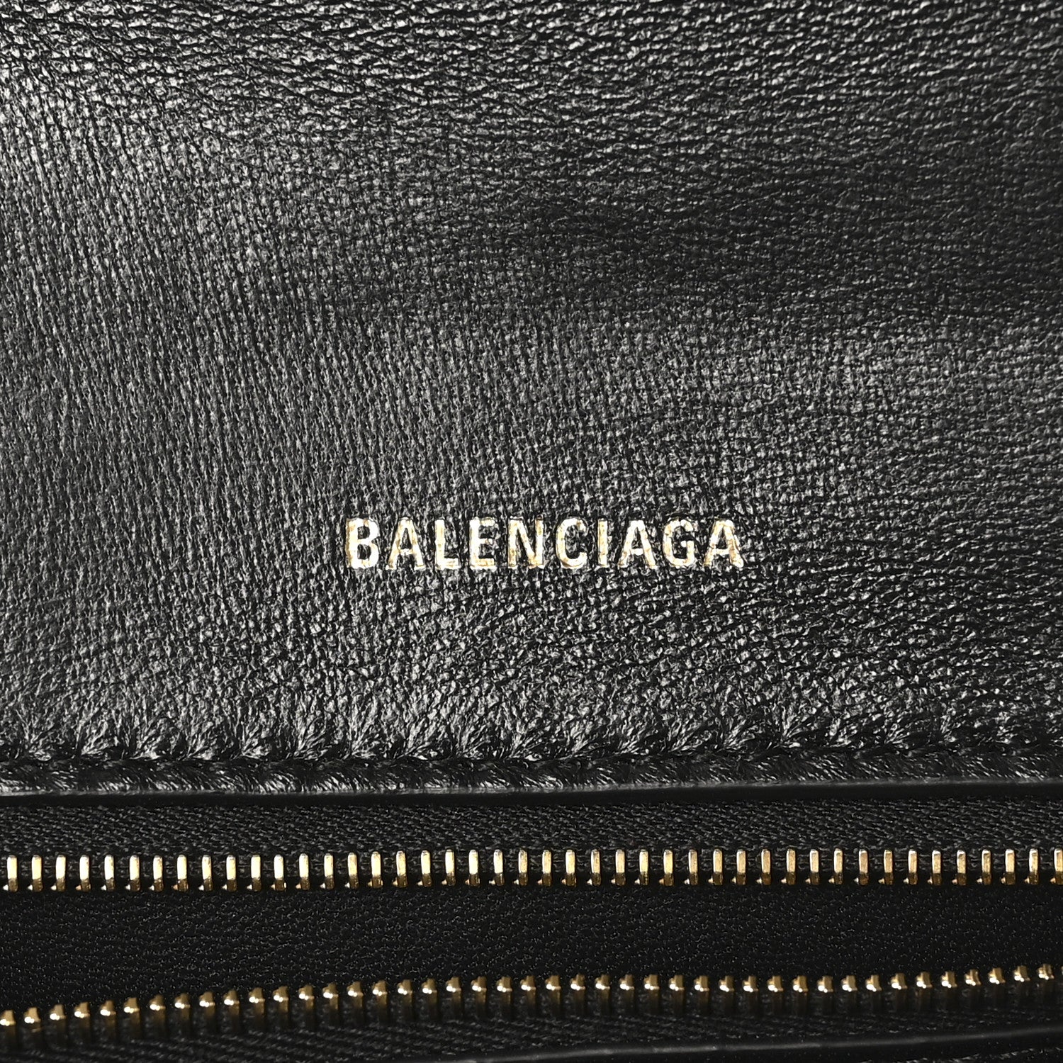 Balenciaga Wool Houndstooth Small Hourglass Top Handle Bag Black White 6 of 9