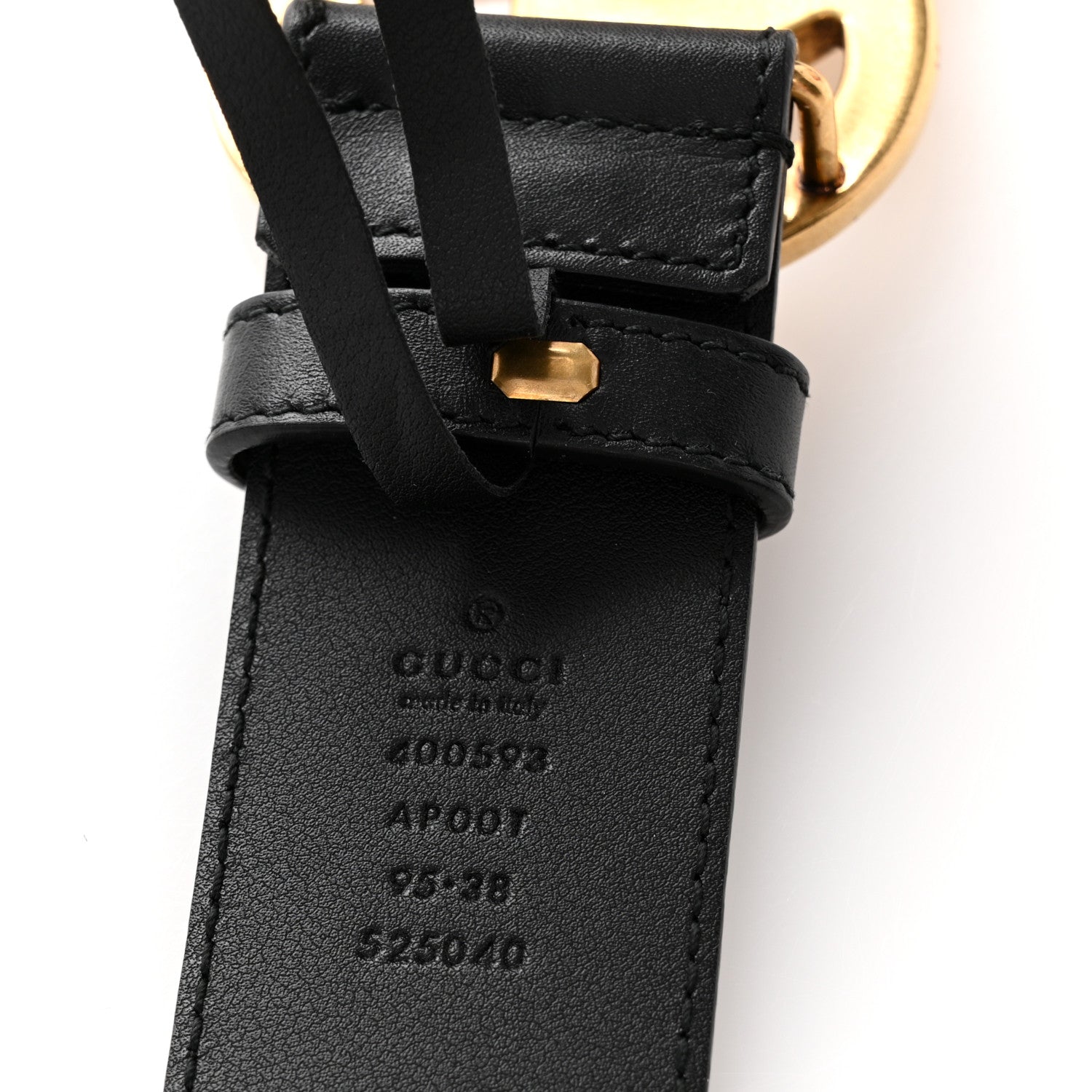 Gucci Calfskin Double G 40mm Belt 95 38 Black 5 of 7