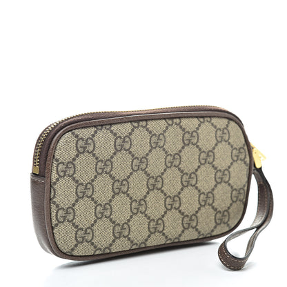 Gucci GG Supreme Monogram Ophidia Phone Case Wristlet Brown 3 of 10
