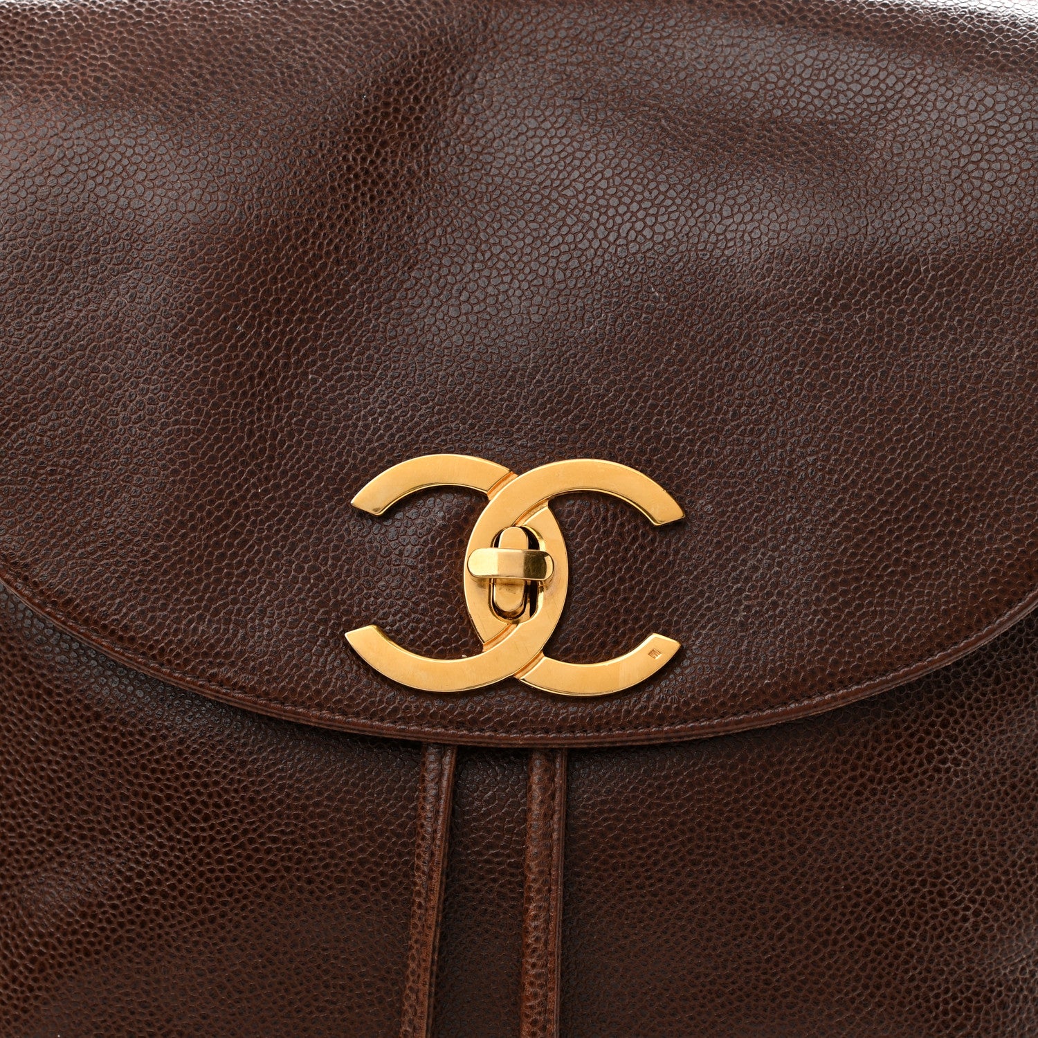 Chanel Caviar CC Backpack Brown 9 of 20