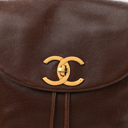Chanel Caviar CC Backpack Brown 9 of 20