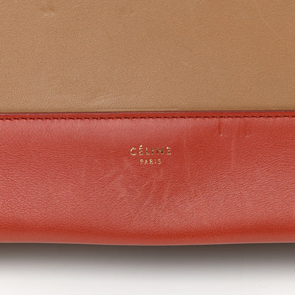 Celine Shiny Smooth Calfskin Medium Frame Shoulder Bag Red Tan 9 of 9