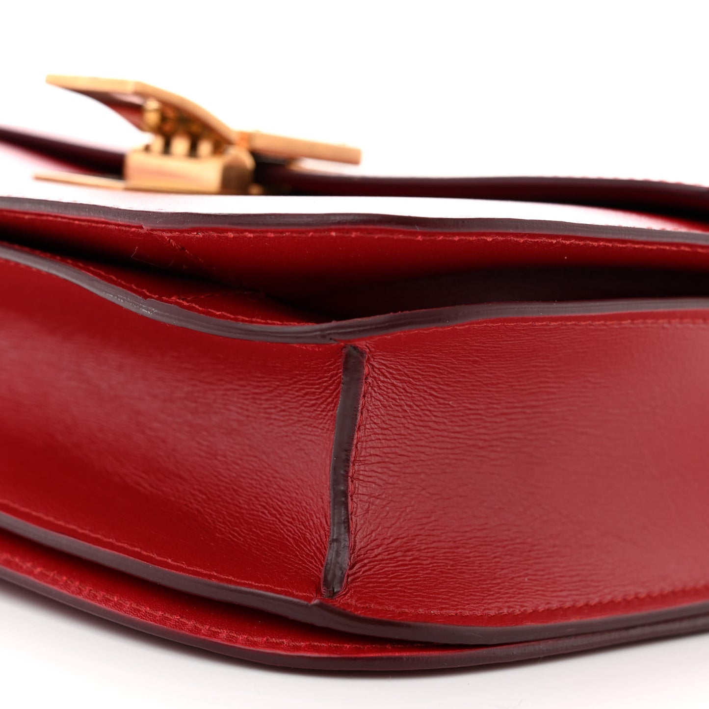 Box Calfskin Medium Classic Box Flap Bag Red