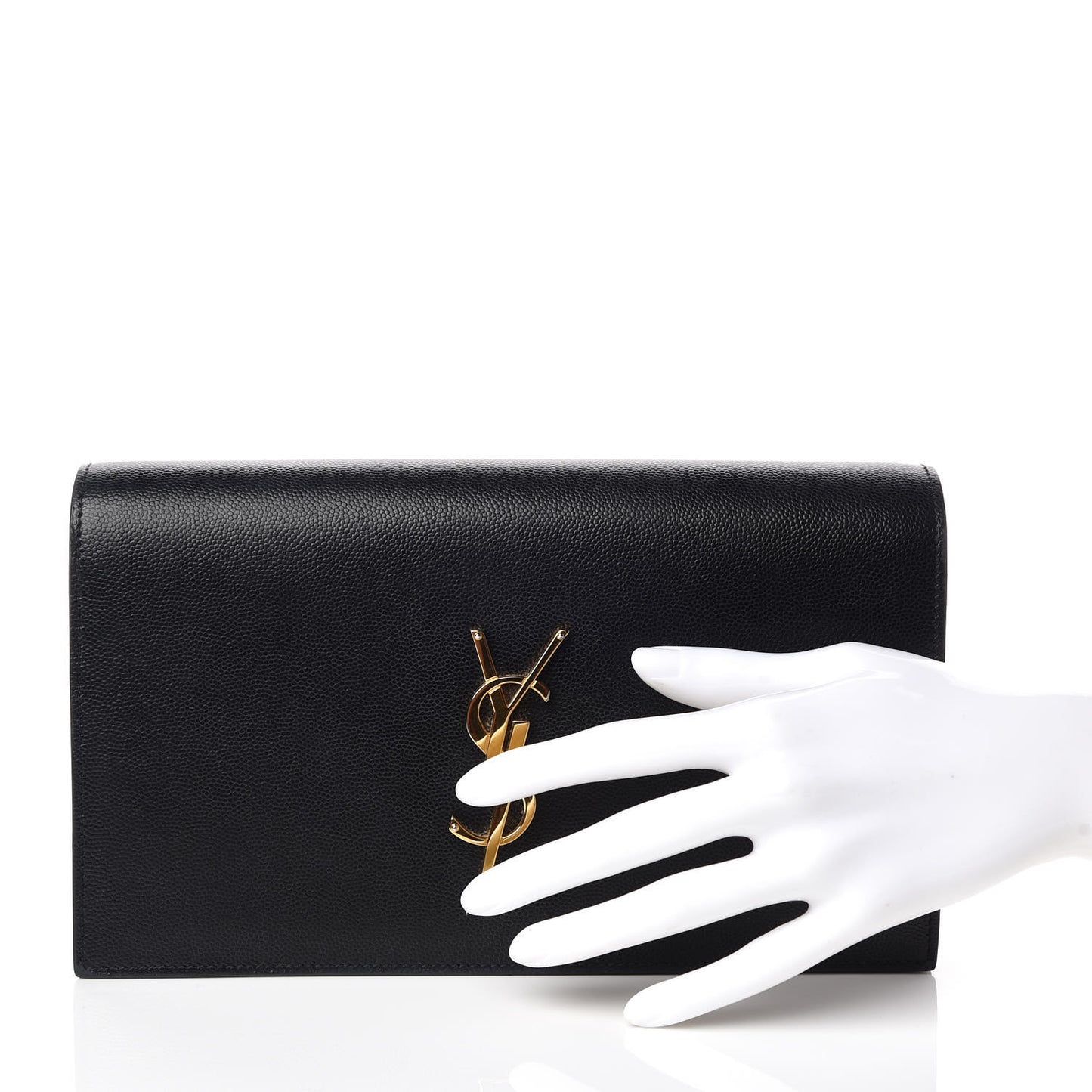 Grain De Poudre Classic Monogram Kate Clutch Black