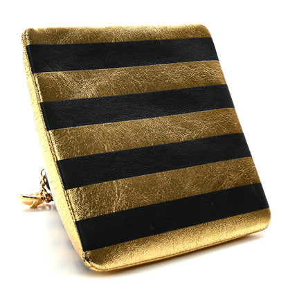 Chanel Metallic Lambskin CC Kheops Pyramid Bag Gold Black 4 of 9