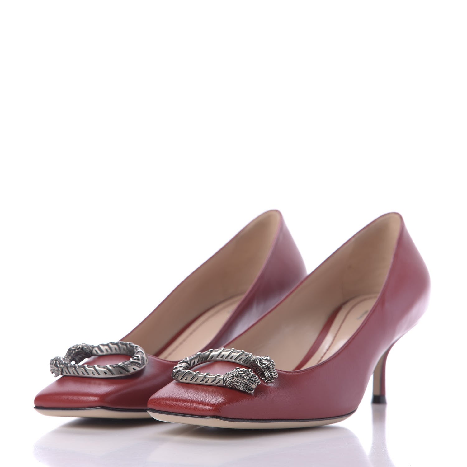 Gucci Lambskin Dionysus Low Heel Pumps 39 Red 2 of 10