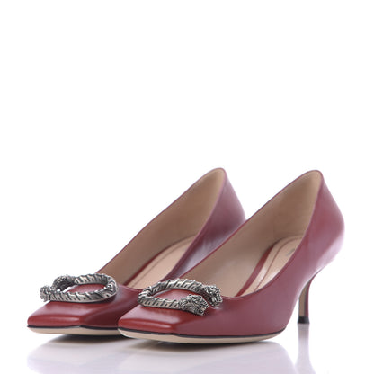 Gucci Lambskin Dionysus Low Heel Pumps 39 Red 2 of 10