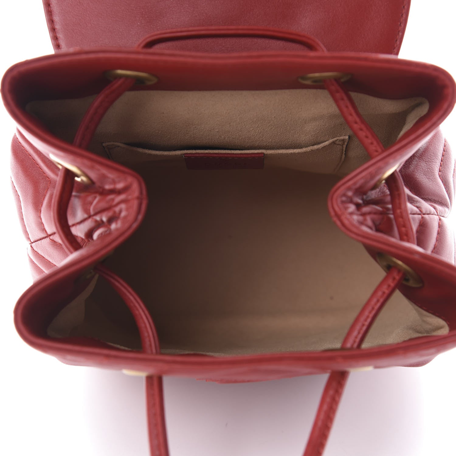 Gucci Calfskin Matelasse GG Marmont Flap Backpack Hibiscus Red 4 of 9