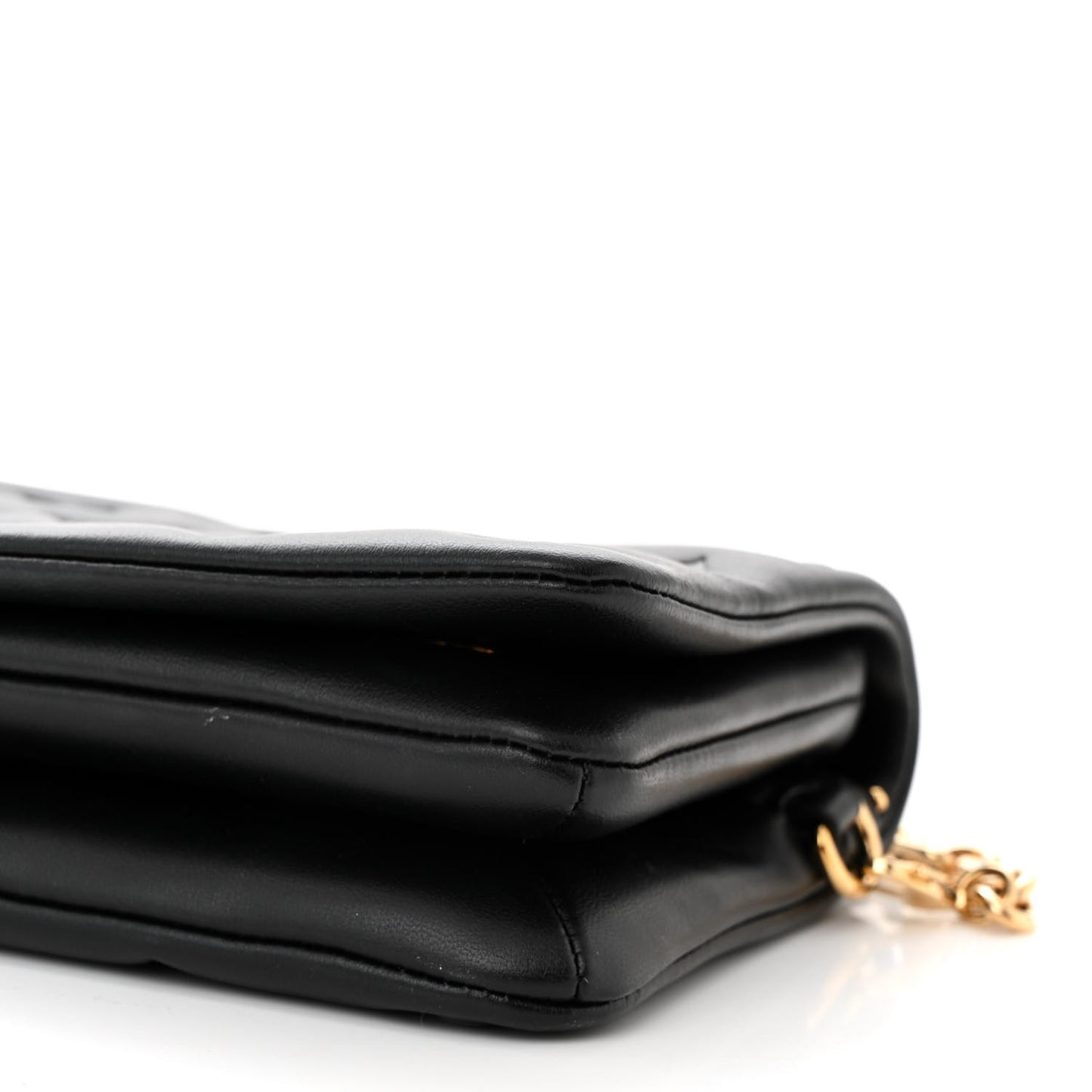 Lambskin Embossed Monogram Pochette Coussin Black
