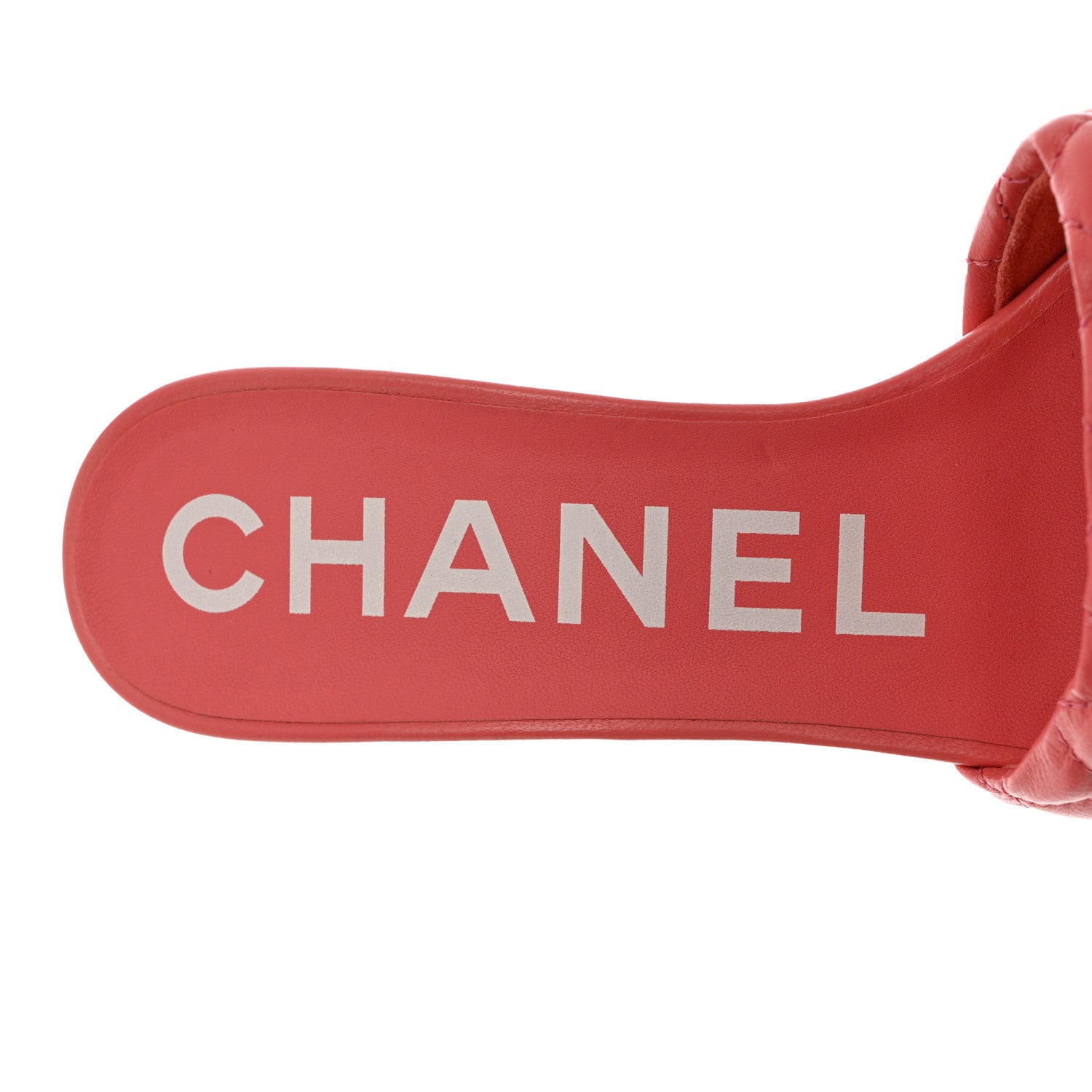 Chanel Lambskin Quilted Textured CC Mules 37.5 Pink 7 of 10