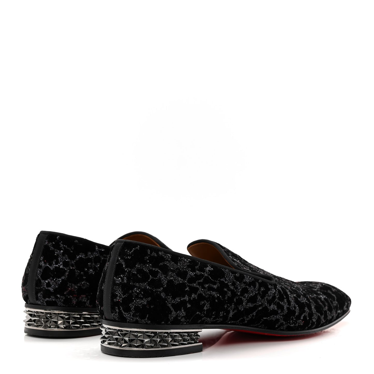 Velvet Glitter Mens Dandyrocks Flat Loafers 44 Black