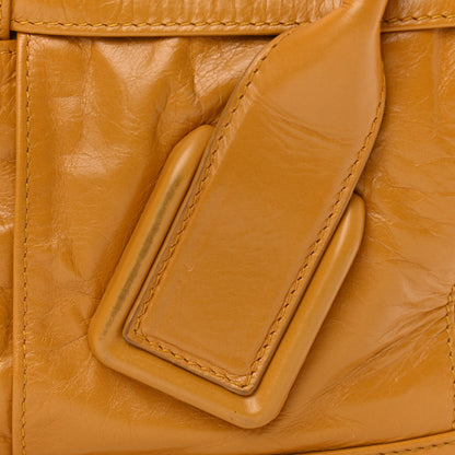 Bottega Veneta Paper Calfskin Maxi Intrecciato Medium Arco Slouch Yellow 7 of 10