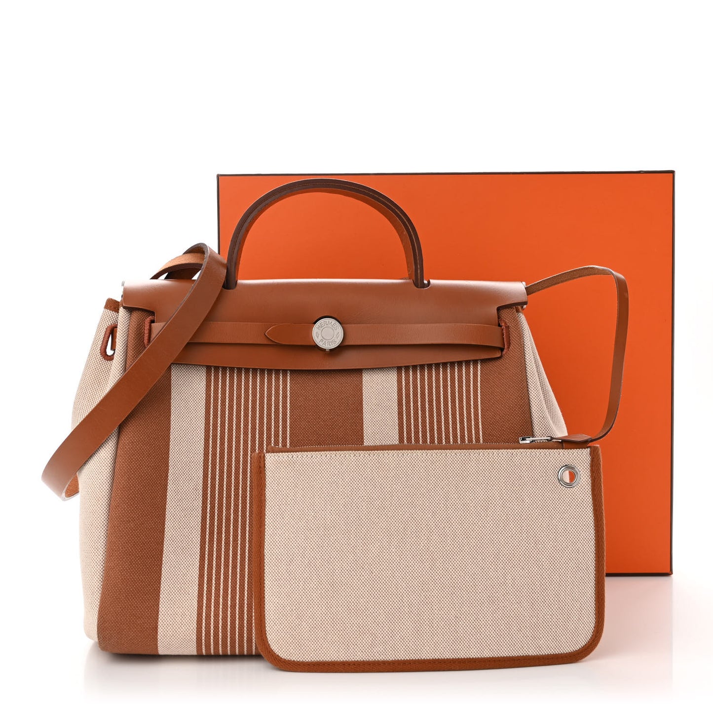 Vache Hunter Toile H Vibration Herbag Zip Retourne 31 PM Fauve Ecru Beige