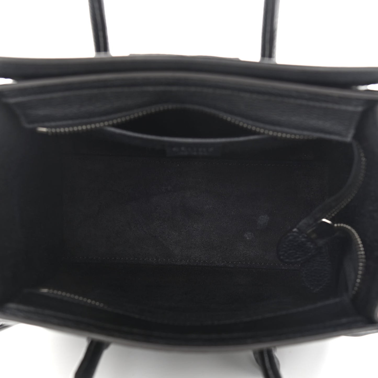 Drummed Calfskin Nano Luggage Black