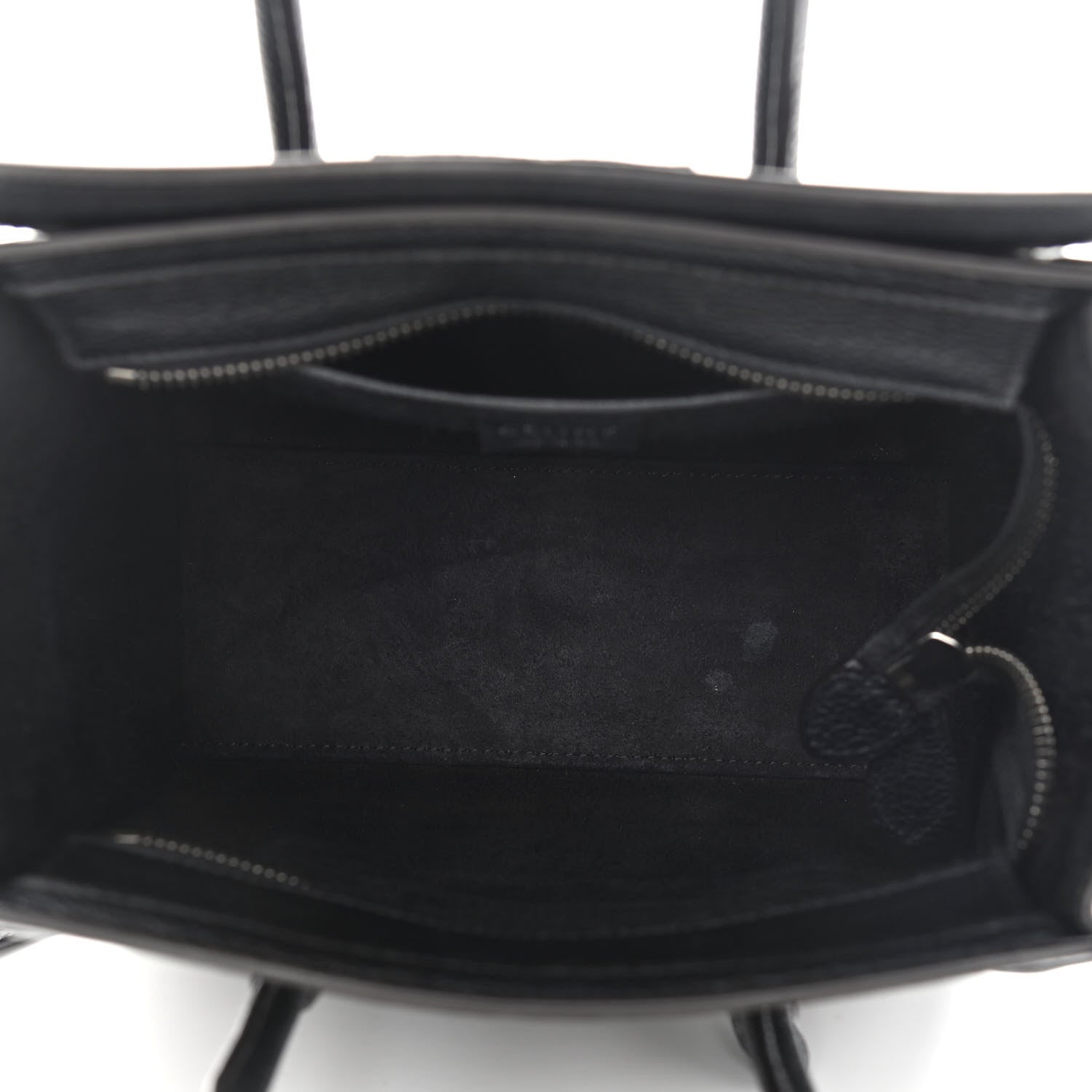 Celine Drummed Calfskin Nano Luggage Black 5 of 11