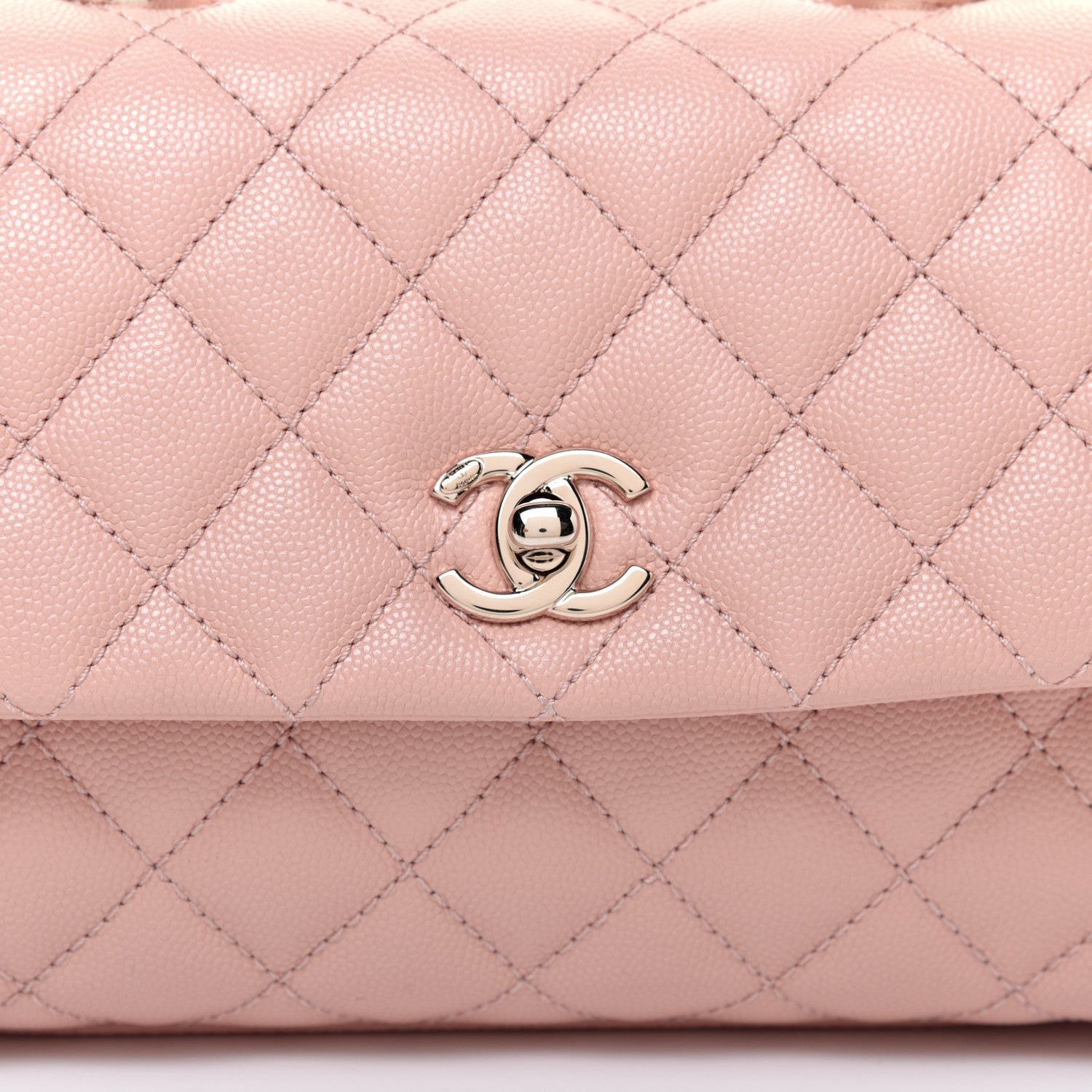 Chanel Caviar Quilted Mini Coco Handle Flap Light Pink 10 of 11