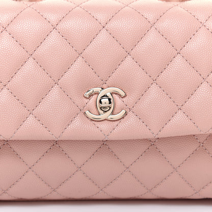 Chanel Caviar Quilted Mini Coco Handle Flap Light Pink 10 of 11