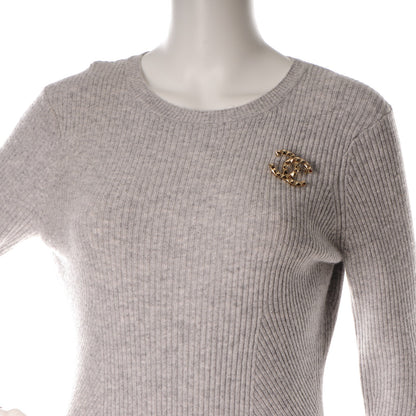Chanel Studded CC Pin Brooch Gold 2 of 4