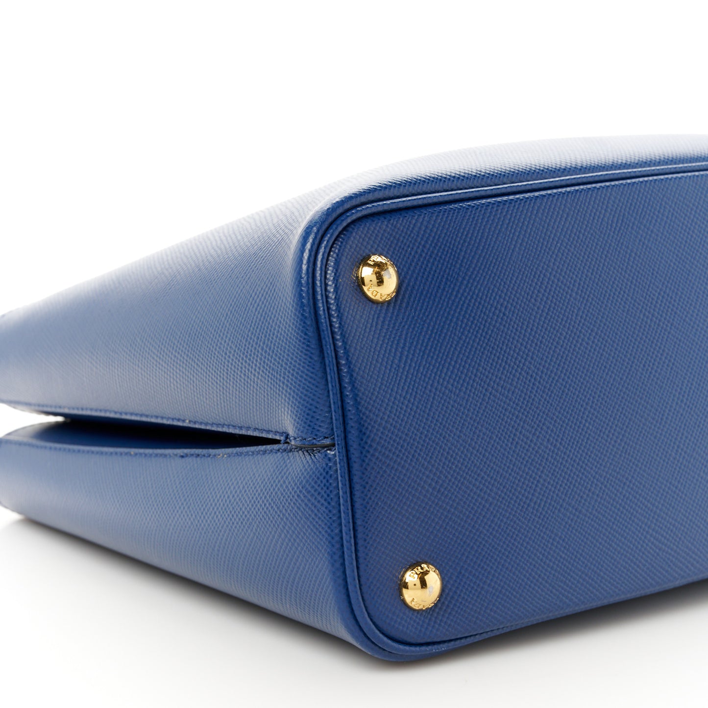 Saffiano Cuir Medium Panier Bucket Bag Bleuette Fuoco