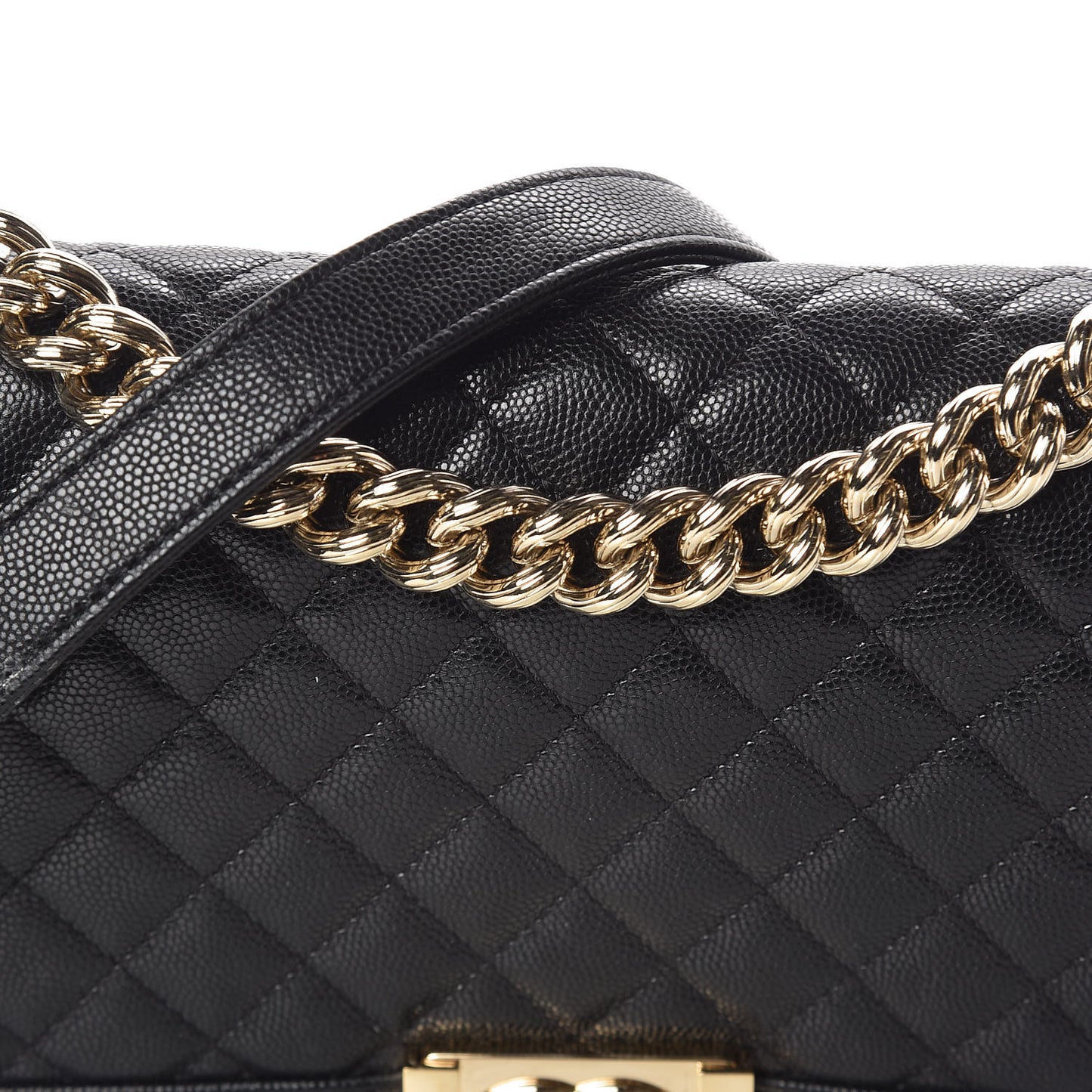 Caviar Quilted Medium Boy Flap Black