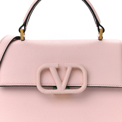 Valentino Garavani Grainy Calfskin Small VSling Top Handle Bag Rose Quartz 6 of 9