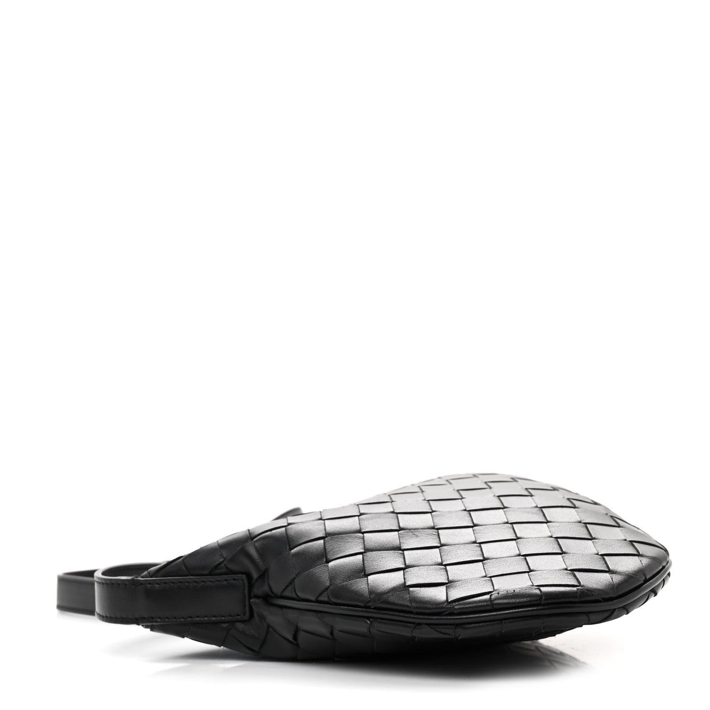 Calfskin Intrecciato Small Virgule Black