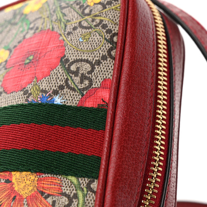 Gucci GG Supreme Monogram Flora Web Mini Ophidia Shoulder Bag Red 11 of 13