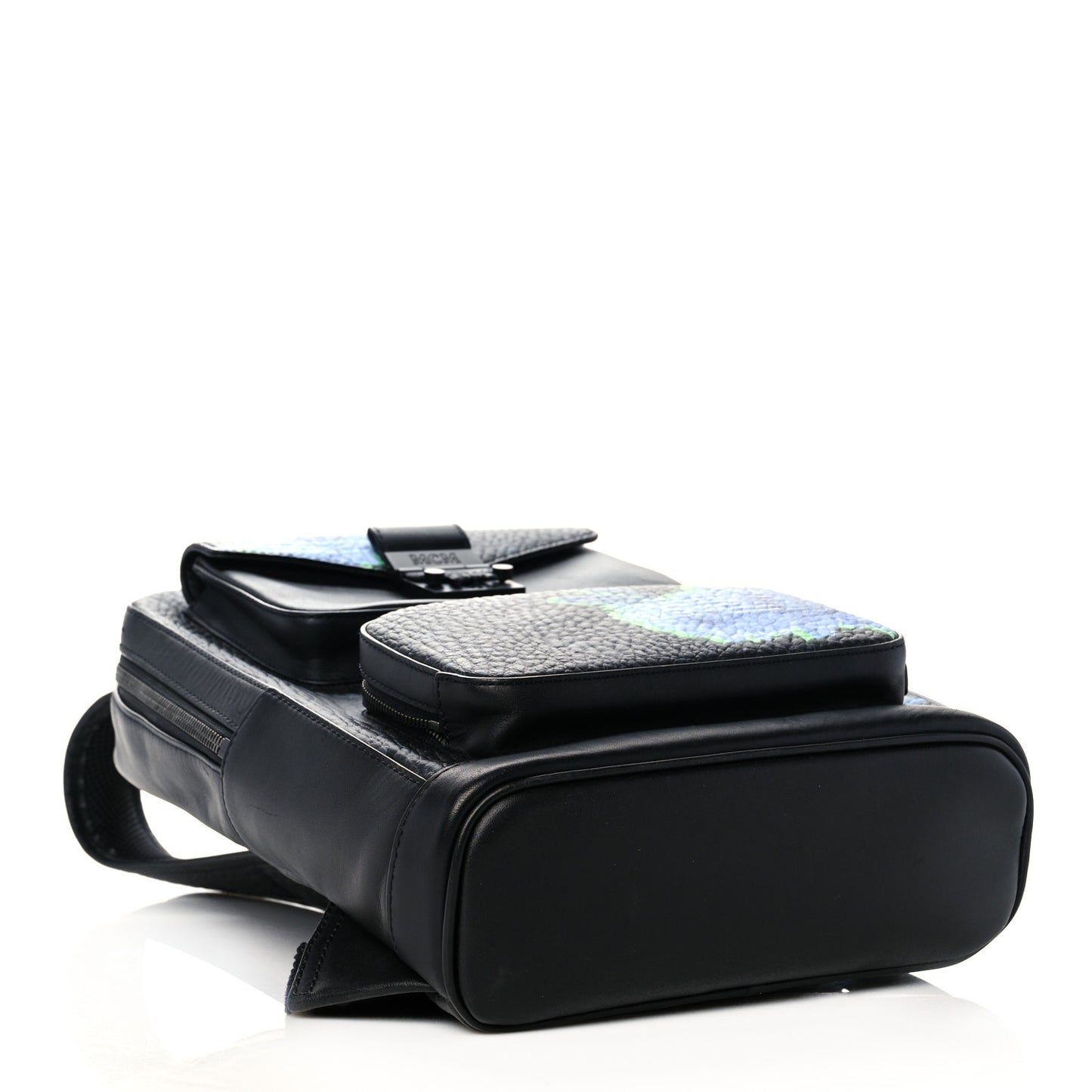 Calfskin Ottomar Tech Flower Backpack Black