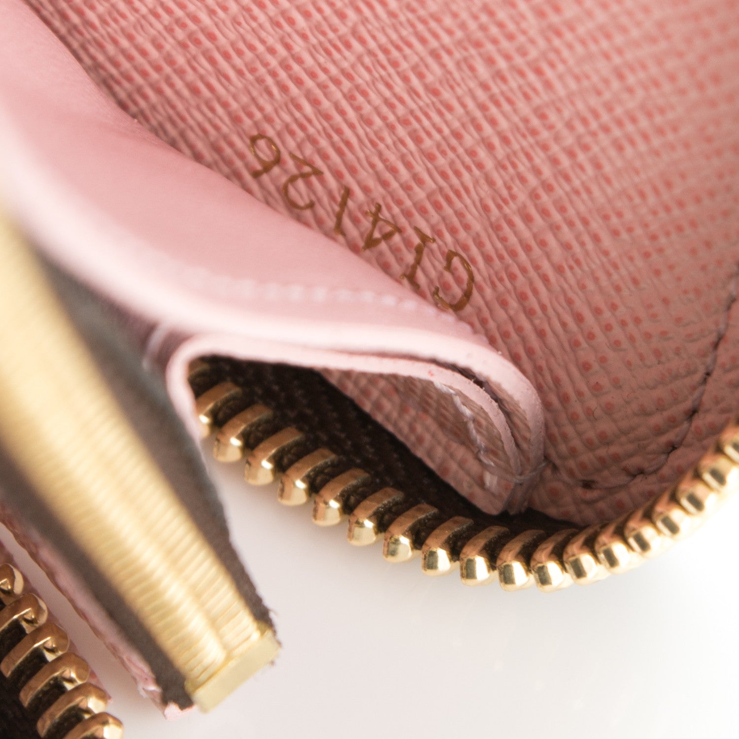 Louis Vuitton Damier Ebene Clemence Wallet Rose Ballerine 7 of 7