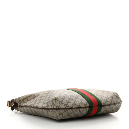 Gucci GG Supreme Monogram Web Ophidia Half Moon Hobo Brown 4 of 14