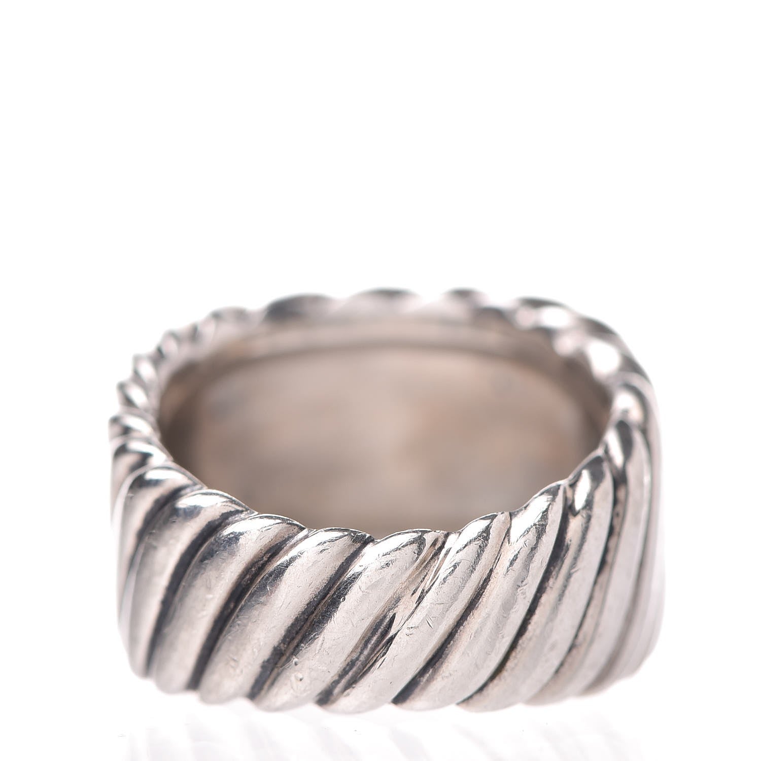 David Yurman Sterling Silver Sculpted Cable Ring 51.9 6 4 of 6