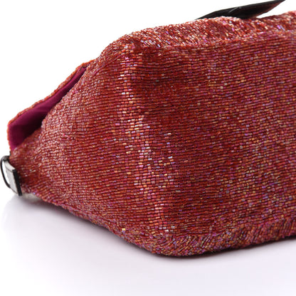 Fendi Beaded Baguette Red Pink 8 of 9