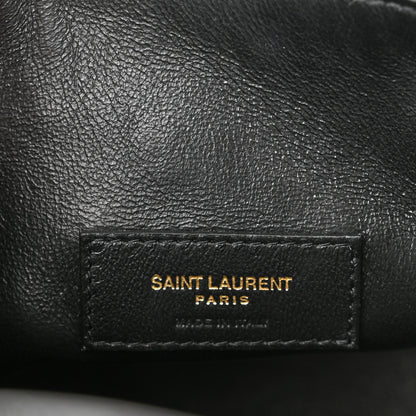 Saint Laurent Calfskin Crocodile Embossed Paris Mini Toy Shopper Tote Black 6 of 10