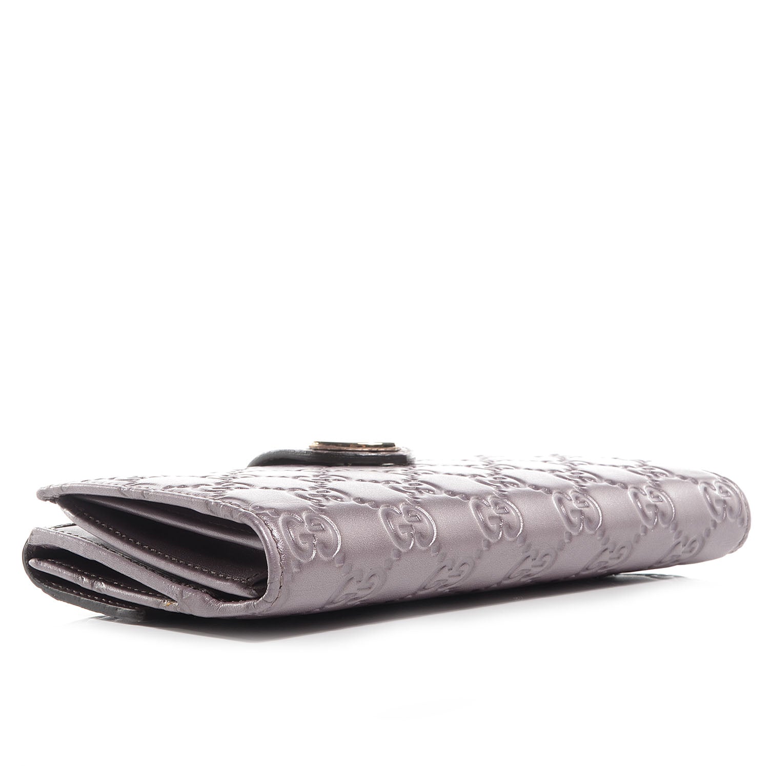 Gucci Metallic Soft Guccissima Heart Continental Wallet Lilac 4 of 8