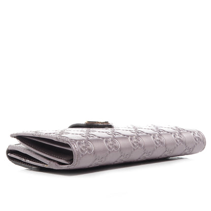 Gucci Metallic Soft Guccissima Heart Continental Wallet Lilac 4 of 8
