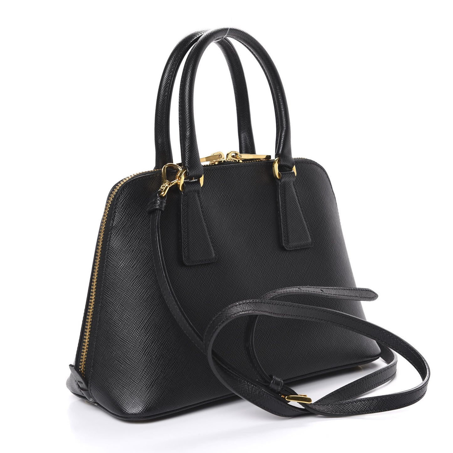 Saffiano Lux Small Promenade Tote Black