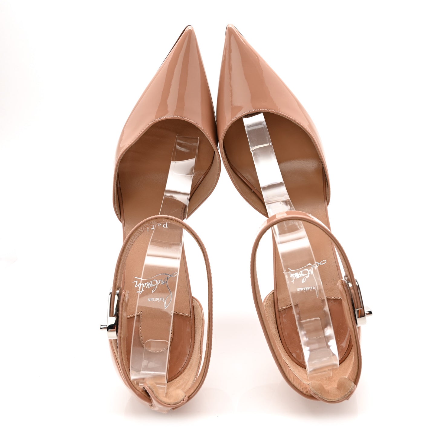 Patent Lock Strap 85 Pumps 40 Nude