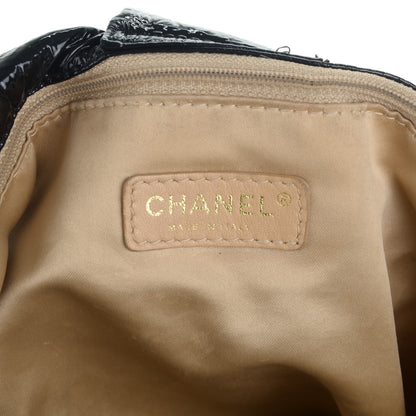 Chanel Vinyl XXL Rock and Chain Flap Black 6 of 7
