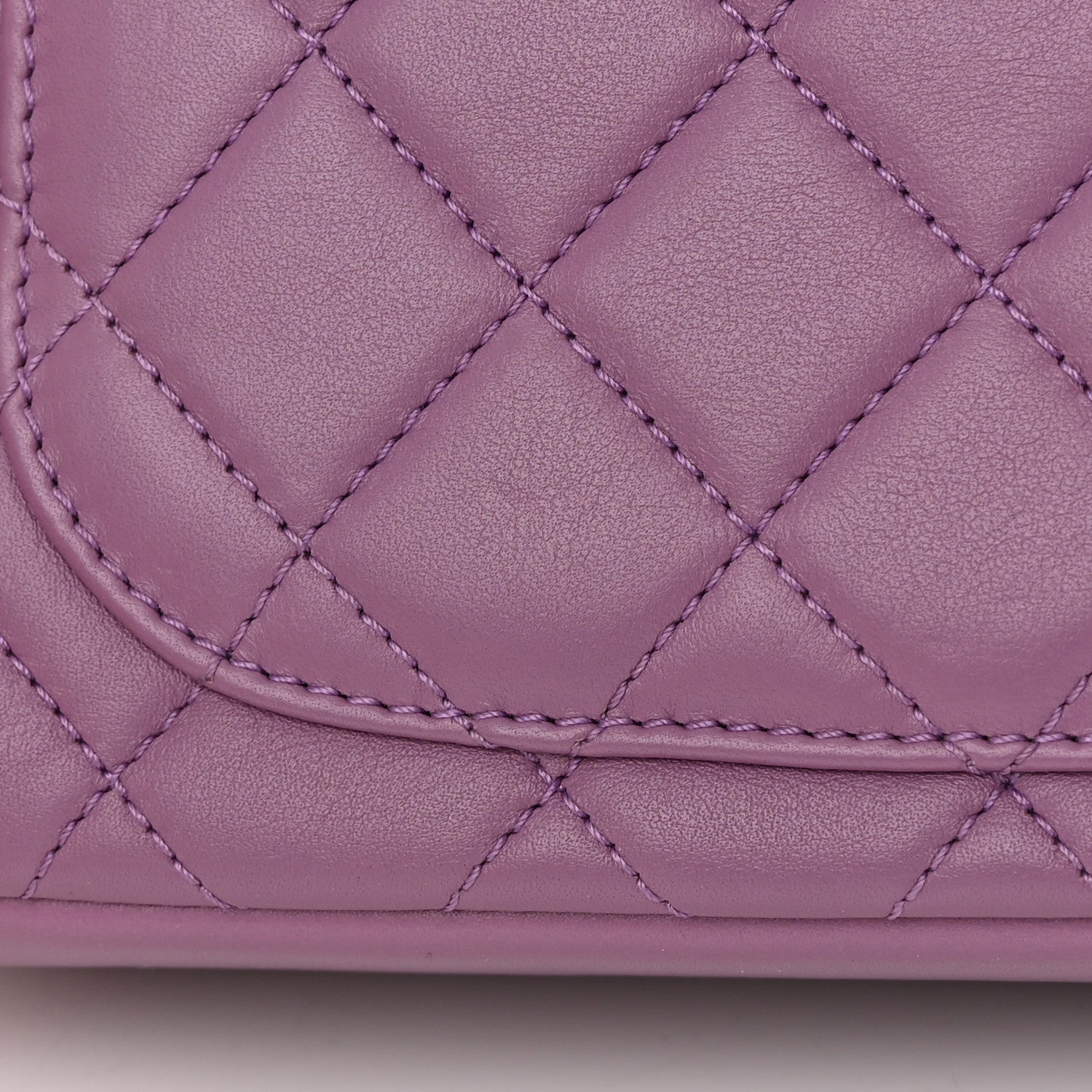 Chanel Lambskin Quilted Small CC Filigree Flap Purple 15 of 16