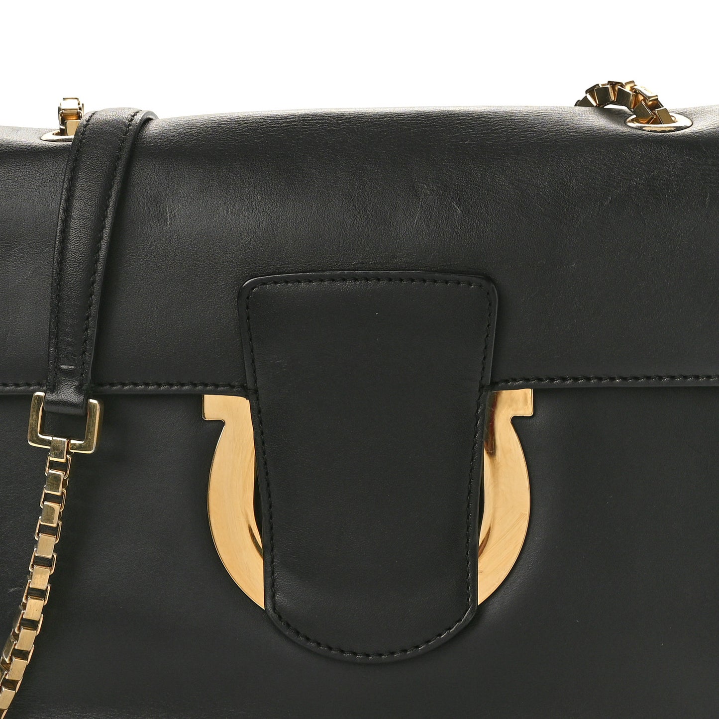 Calfskin Thalia Flap Shoulder Bag Black