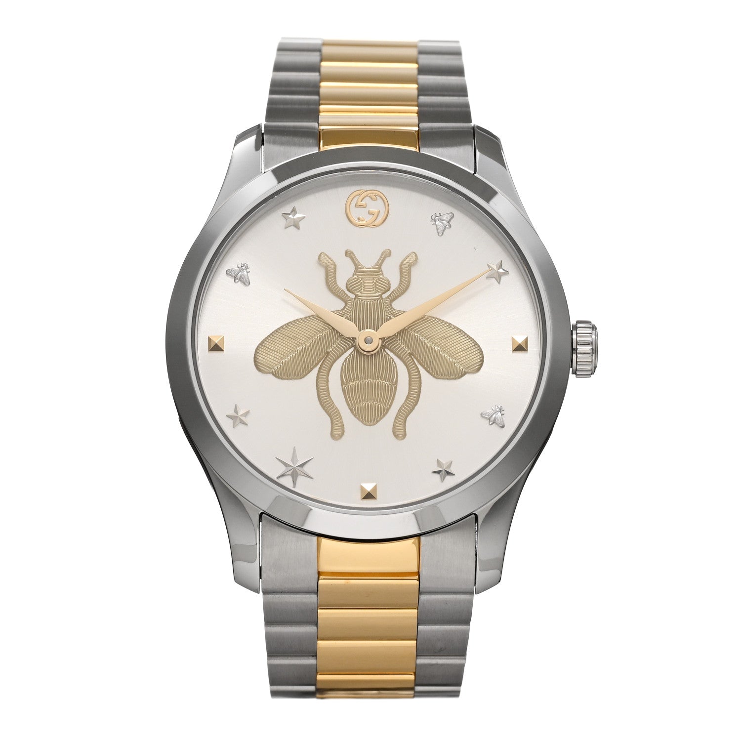 Gucci Stainless Steel 38mm G-Timeless Two Tone Bee Quartz Watch 1 of 4