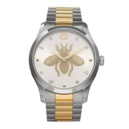 Gucci Stainless Steel 38mm G-Timeless Two Tone Bee Quartz Watch 1 of 4