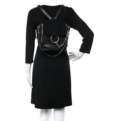 Chloe Suede Calfskin Small Faye Backpack Black 2 of 17