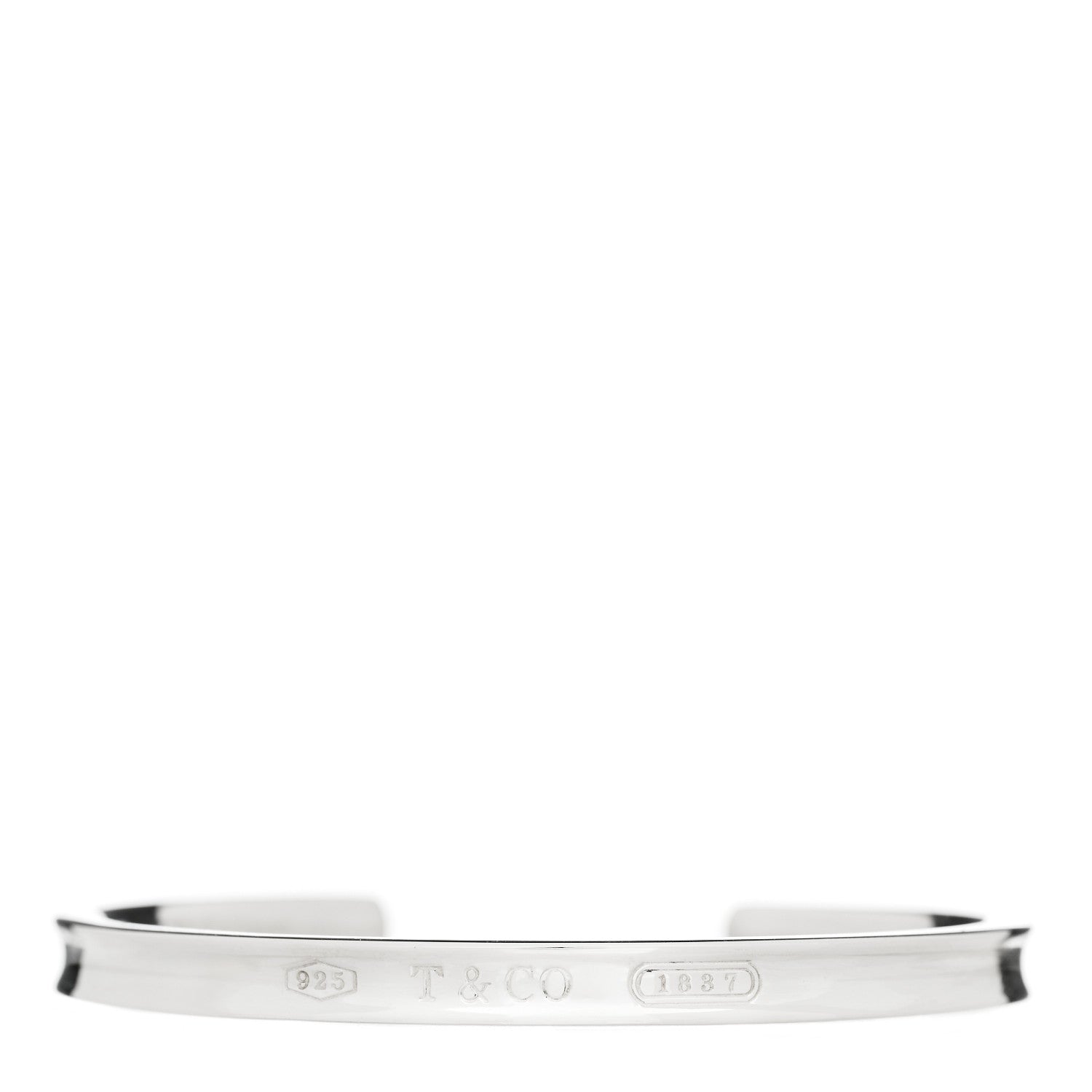 Tiffany Sterling Silver Narrow 1837 Cuff Bracelet 1 of 4