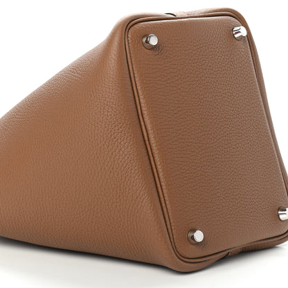 Hermes Taurillon Clemence Swift Eclat Picotin Lock 18 PM Alezan Biscuit 8 of 9