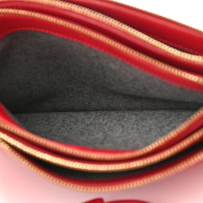 Celine Lambskin Large Trio Crossbody Bag Red 7 of 15