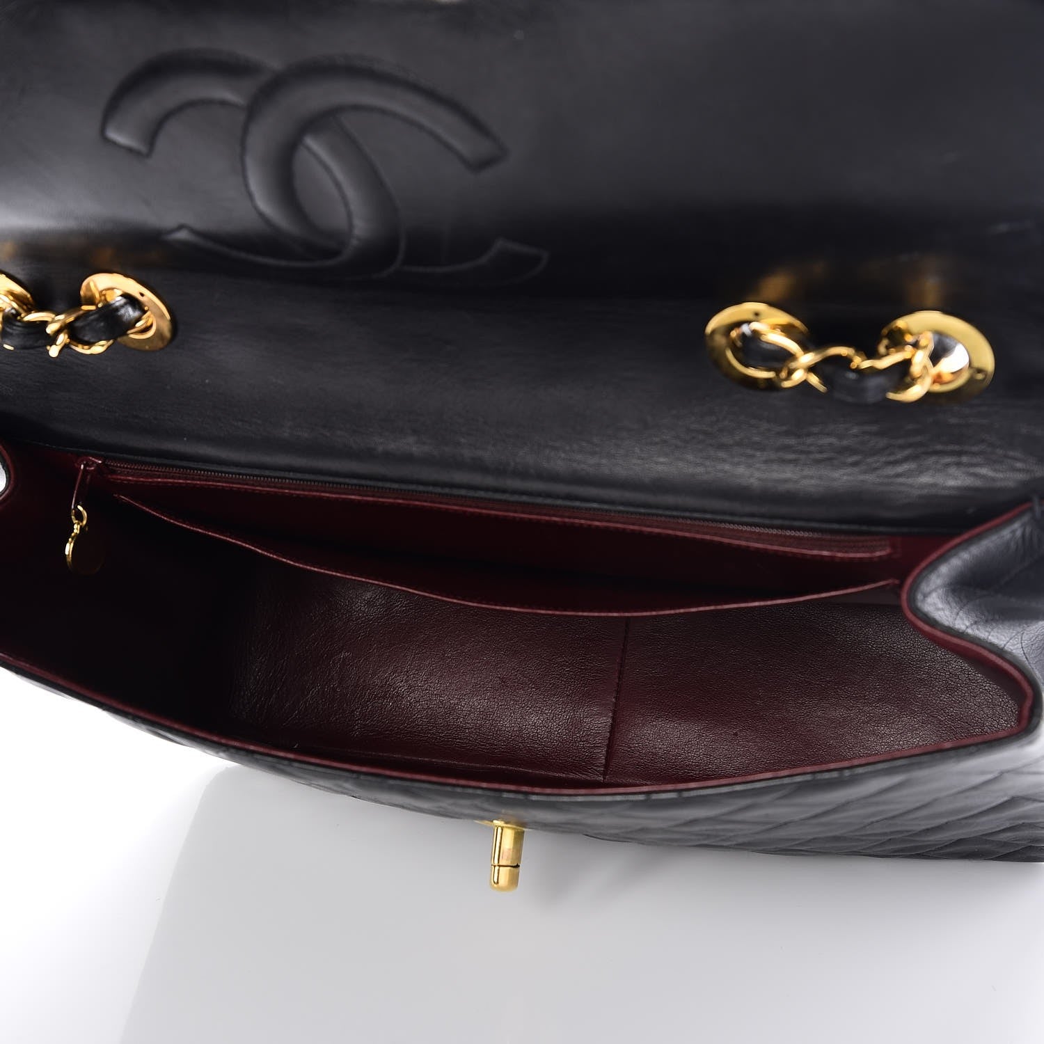 Chanel Lambskin Quilted Jumbo Single Flap Black 5 of 9