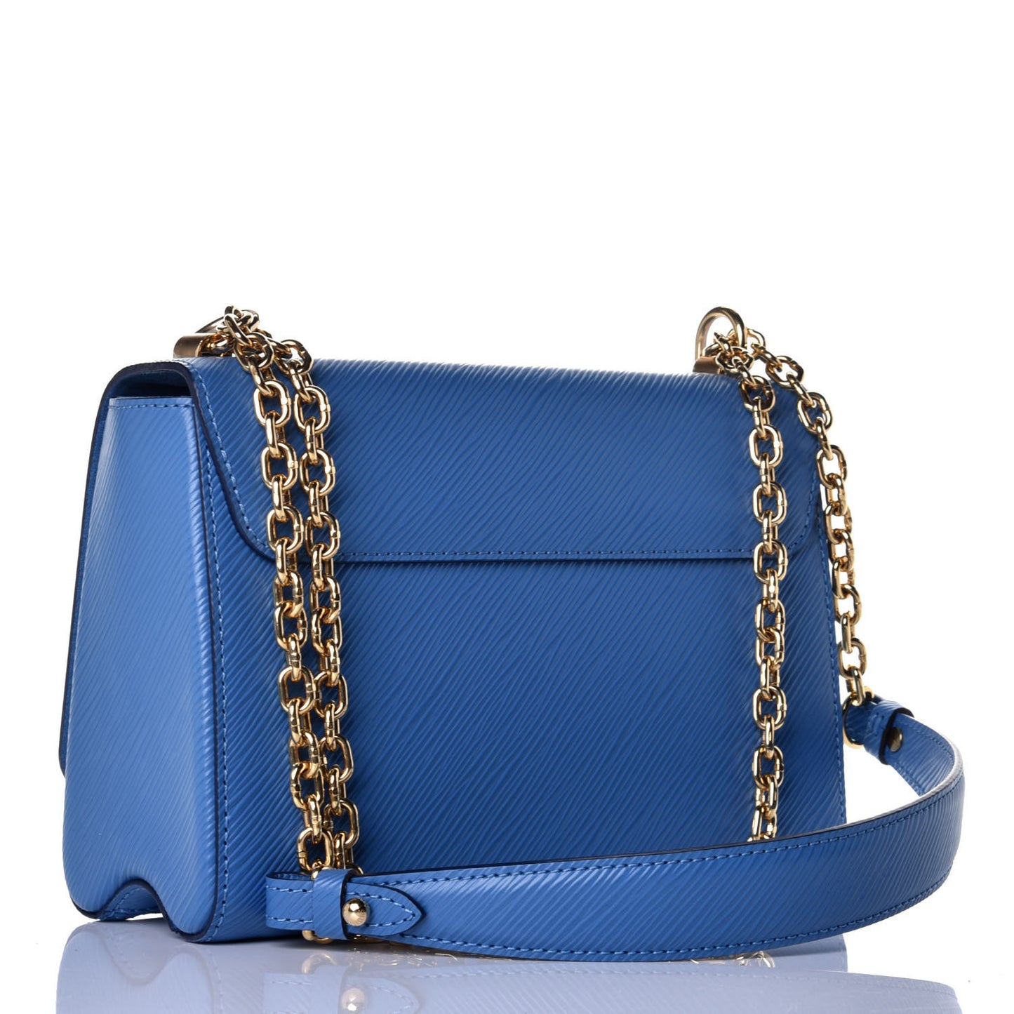 Epi Twist Shoulder Bag MM Blue Jean