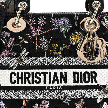 Christian Dior Canvas Embroidered Herbarium Medium Lady D-Lite Black Multicolor 8 of 10